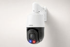 Lorex Connect X Series PTZ camera in a premium studio product presentation