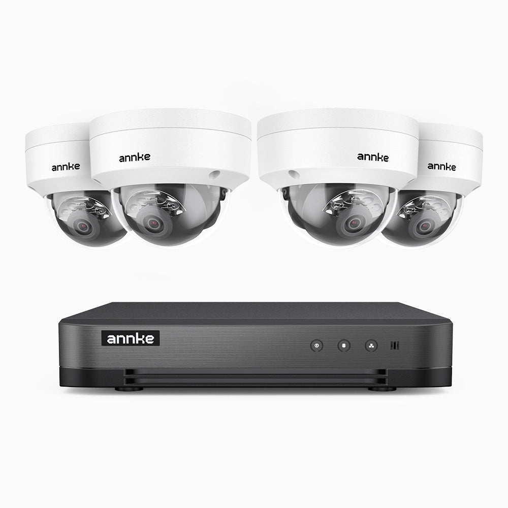 ANNKE H800 NVR with four dome cameras