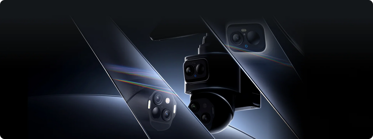 Official eufy visual showing the fixed bullet and lower PTZ camera architecture of eufyCam S4