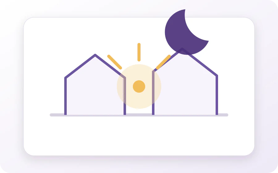 Illustration of color and infrared night monitoring options