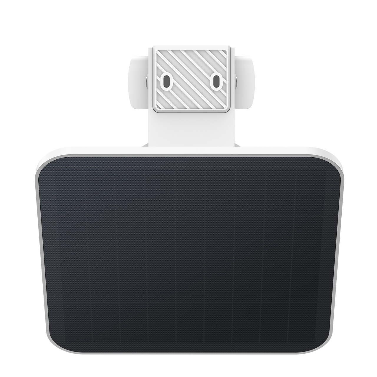 Close view of the detachable eufy SolarPlus 2.0 panel mounted above the camera