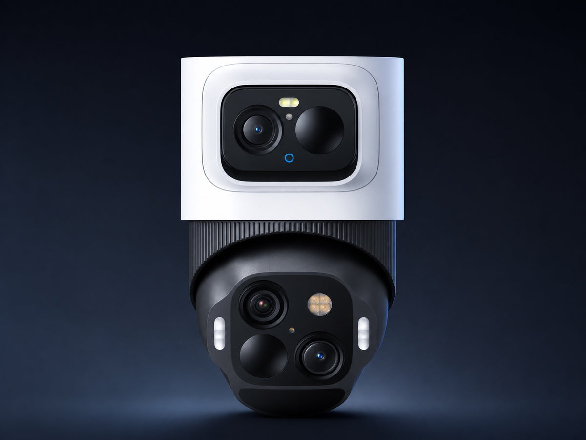 Front detail of the eufyCam S4 fixed lens and dual-lens pan-and-tilt camera