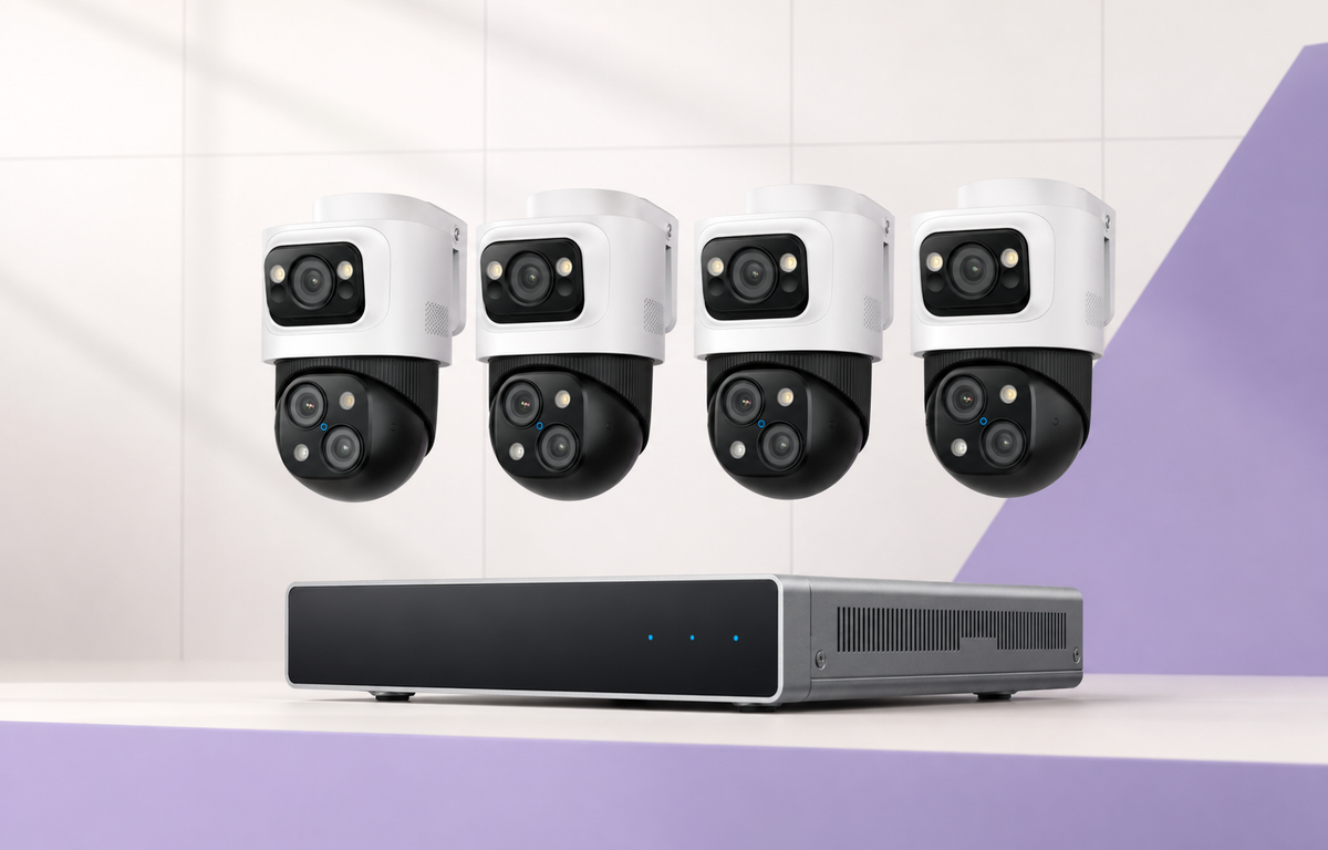 Eufy E8E0012A system with one NVR S4 recorder and four PoE Cam S4 Bullet-PTZ cameras