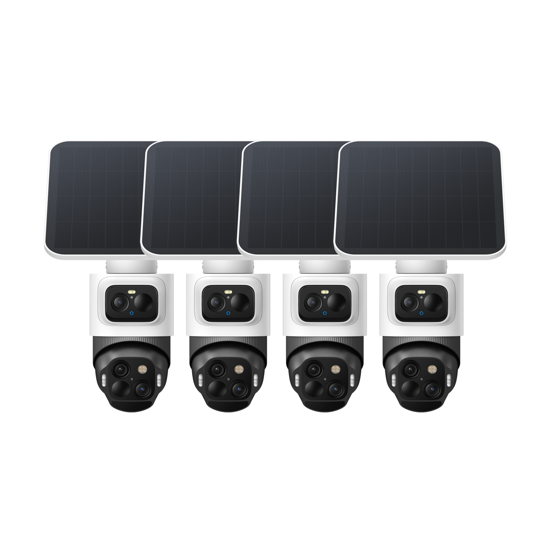eufyCam S4 four-pack with four T8172 cameras and four solar panels